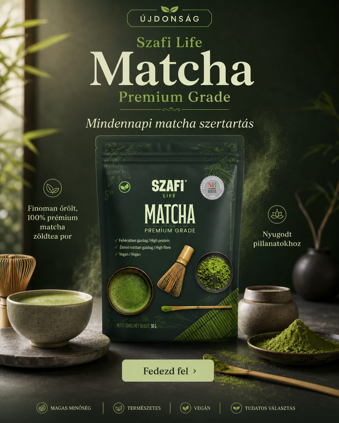 Szafi Life Matcha Premium Grade és Ritual Pure