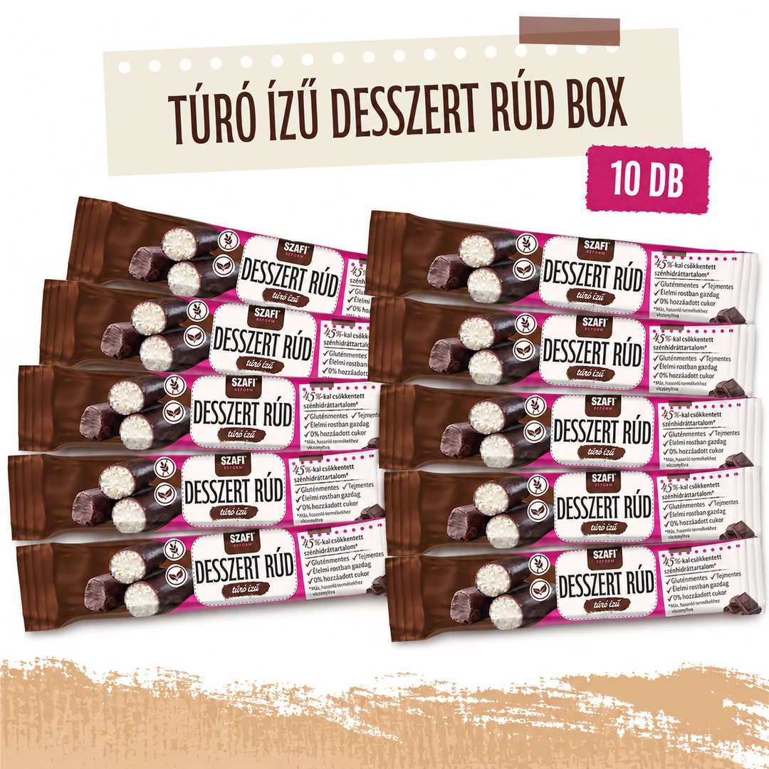 Szafi Reform Túró ízű Desszert rúd csomag 10x26g (gluténmentes)