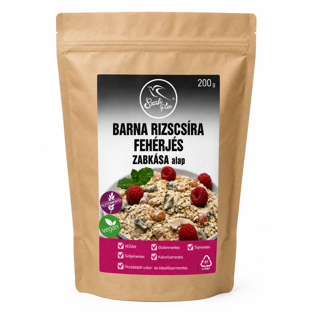 Szafi Free barna rizscsíra fehérjés zabkása alap (gluténmentes) 200g