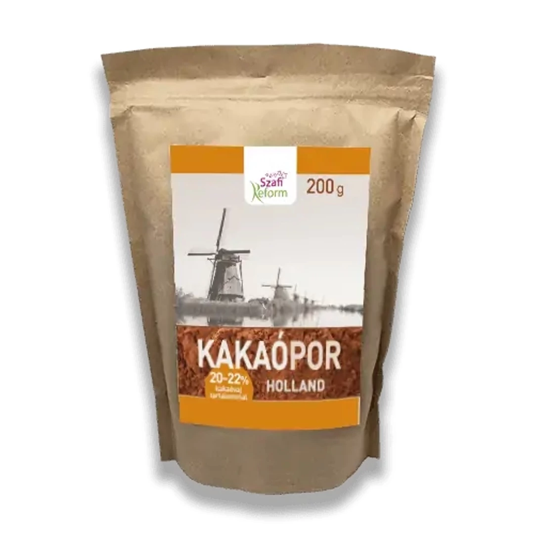 Szafi Reform holland kakaópor 20-22% kakaóvaj tartalommal 200g (gluténmentes)