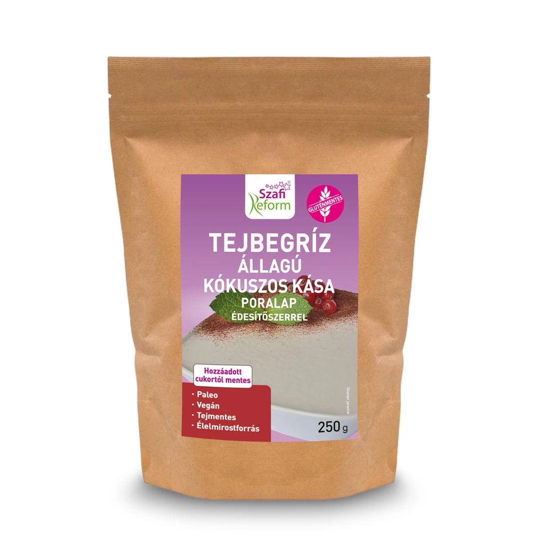 Szafi Reform tejbegríz állagú kókuszos kása poralap édesítőszerrel (gluténmentes) 250g
