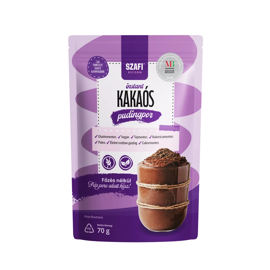 Szafi Reform Instant kakaós pudingpor (gluténmentes) 70g