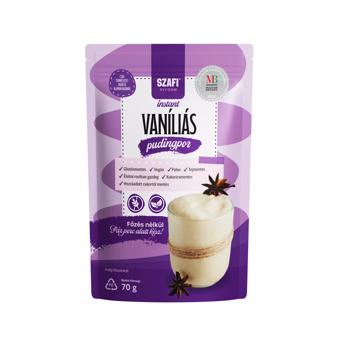 Szafi Reform Instant vaníliás pudingpor (gluténmentes) 70g