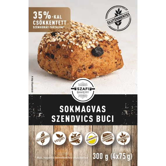 Szafi Bakery Sokmagvas szendvics buci 4x78g (gyorsfagyasztott) (gluténmentes)