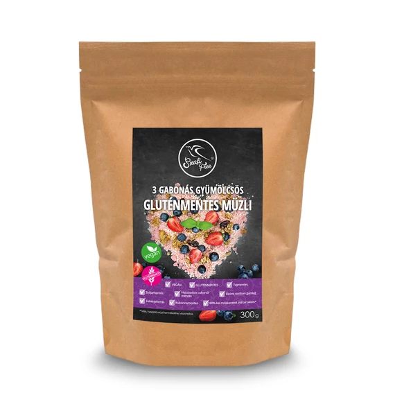 Szafi Free 3 Gabonás gyümölcsös müzli (gluténmentes) 300g