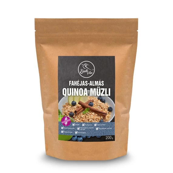 Szafi Free Fahéjas-almás quinoa müzli (gluténmentes, tejmentes, szójamentes) 200 g