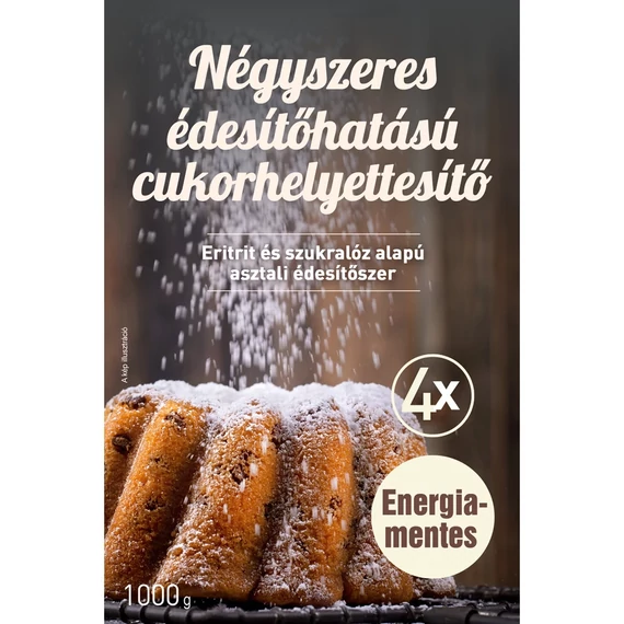 FM Négyszeres édesítőhatású cukorhelyettesítő (eritrit, szukralóz alapú) 1000g