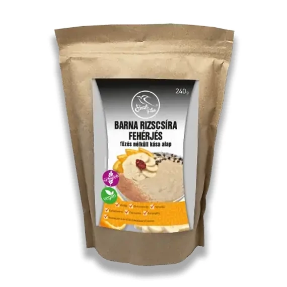Szafi Free Barna rizscsíra fehérjés főzés nélküli kása alap (gluténmentes, tejmentes, VEGÁN) 240 g