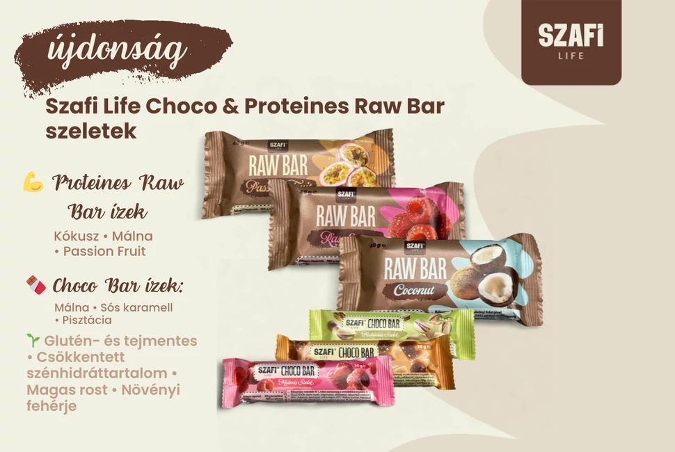 Szafi Life Choco & Proteines Raw Bar szeletek