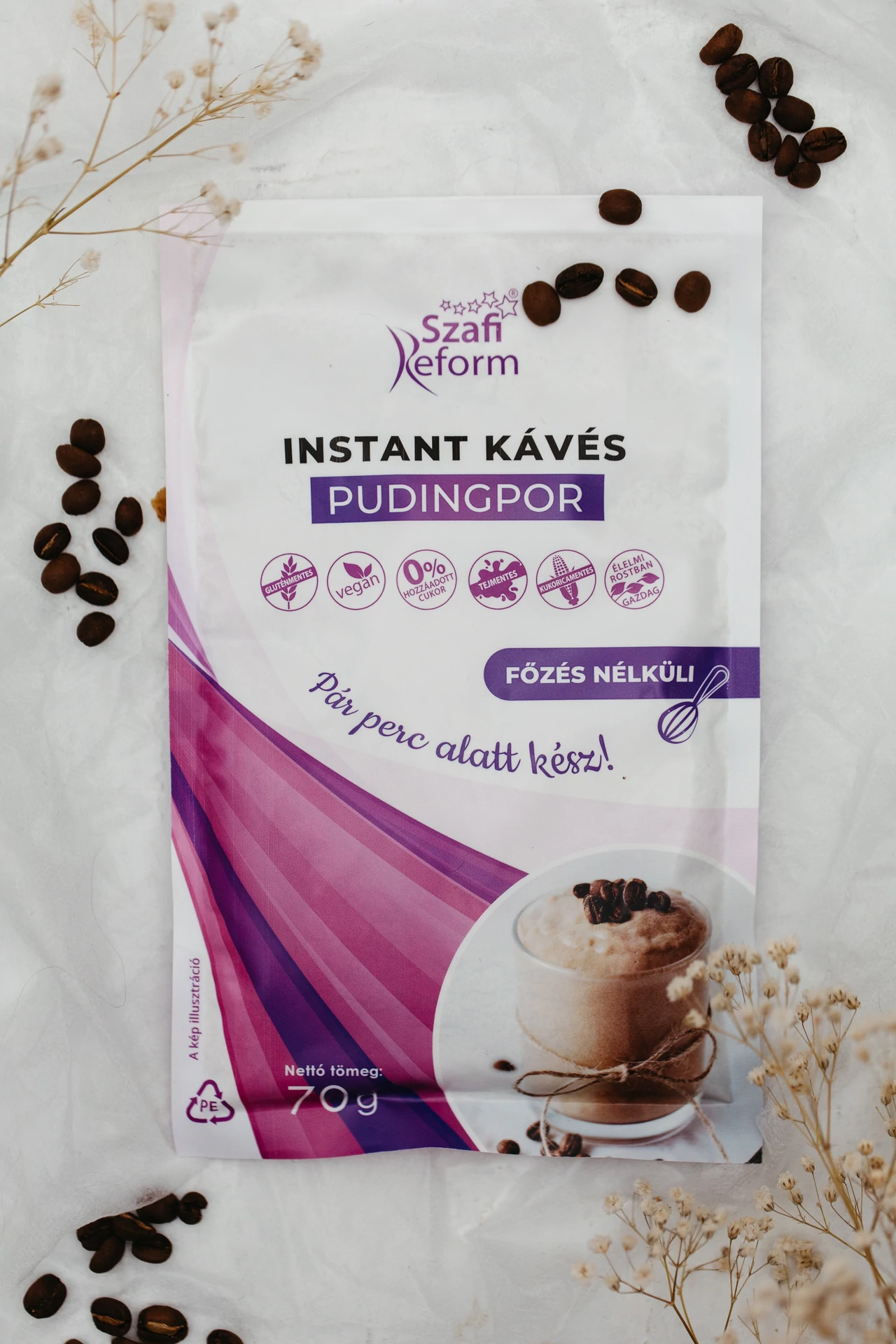 Szafi Reform Instant kávés pudingpor (gluténmentes) 70g