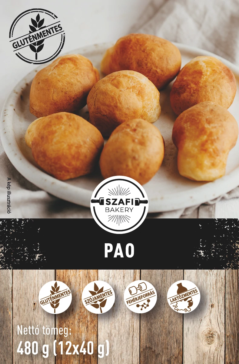 Szafi Bakery Pao 480g (12x40g) gyorsfagyasztott (gluténmentes)
