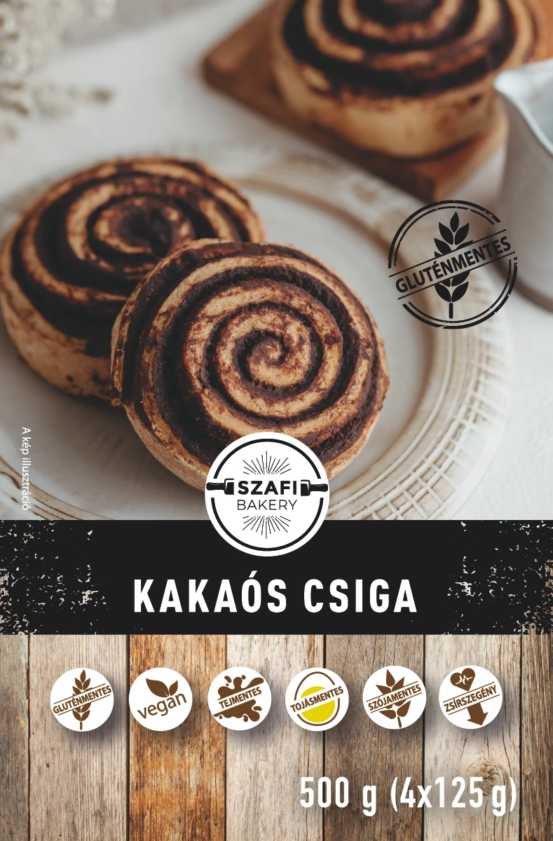 Szafi Bakery Free kakaós csiga (4x125g) 500g (gyorsfagyasztott) (gluténmentes)