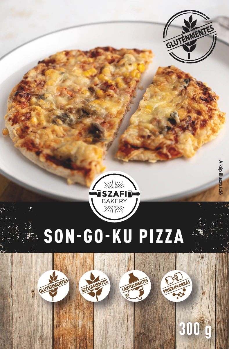 Szafi Bakery PIZZA SON-GO-KU 300g (gyorsfagyasztott) (gluténmentes)
