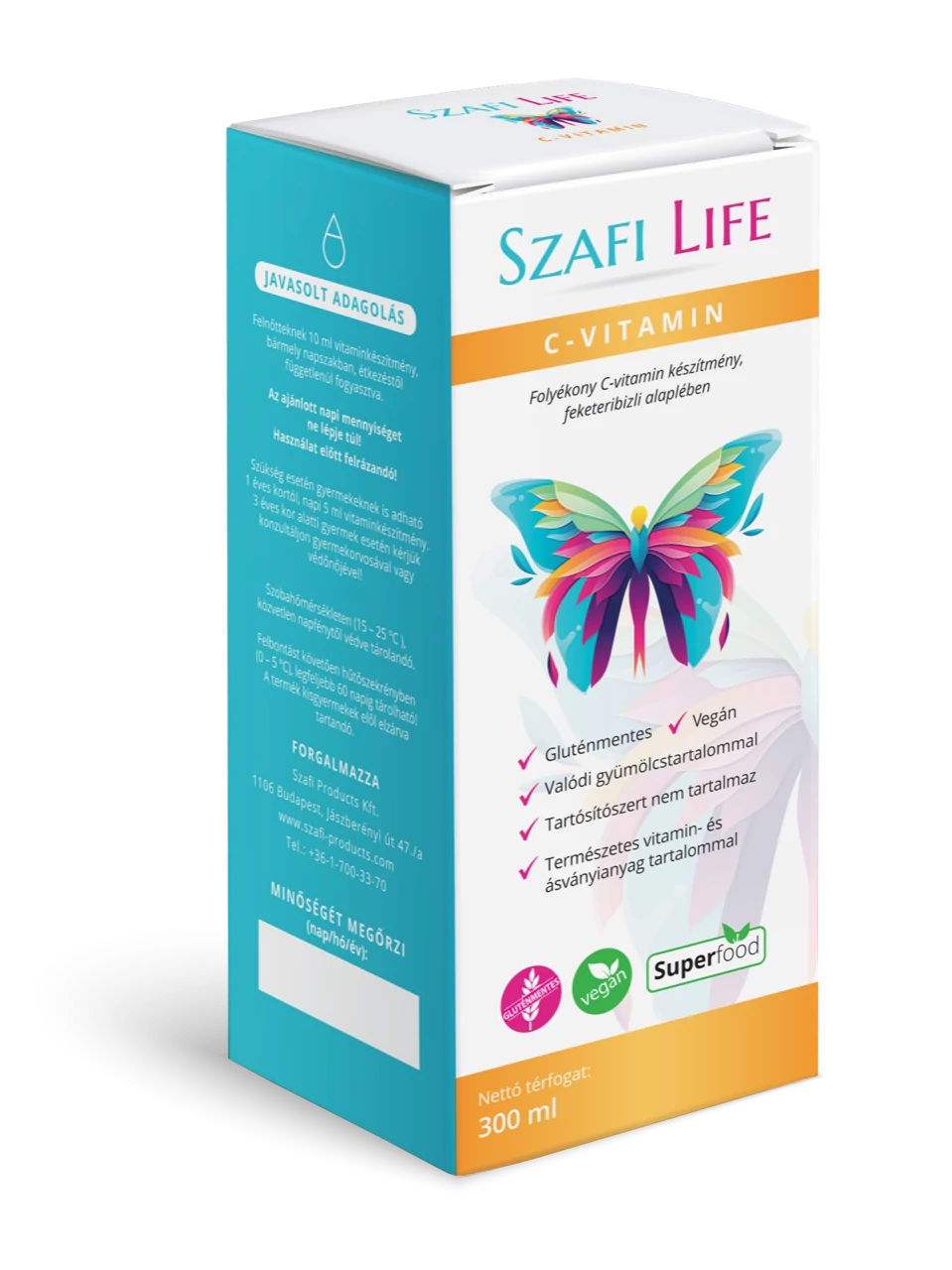 Szafi Life C-vitamin 300ml (gluténmentes)