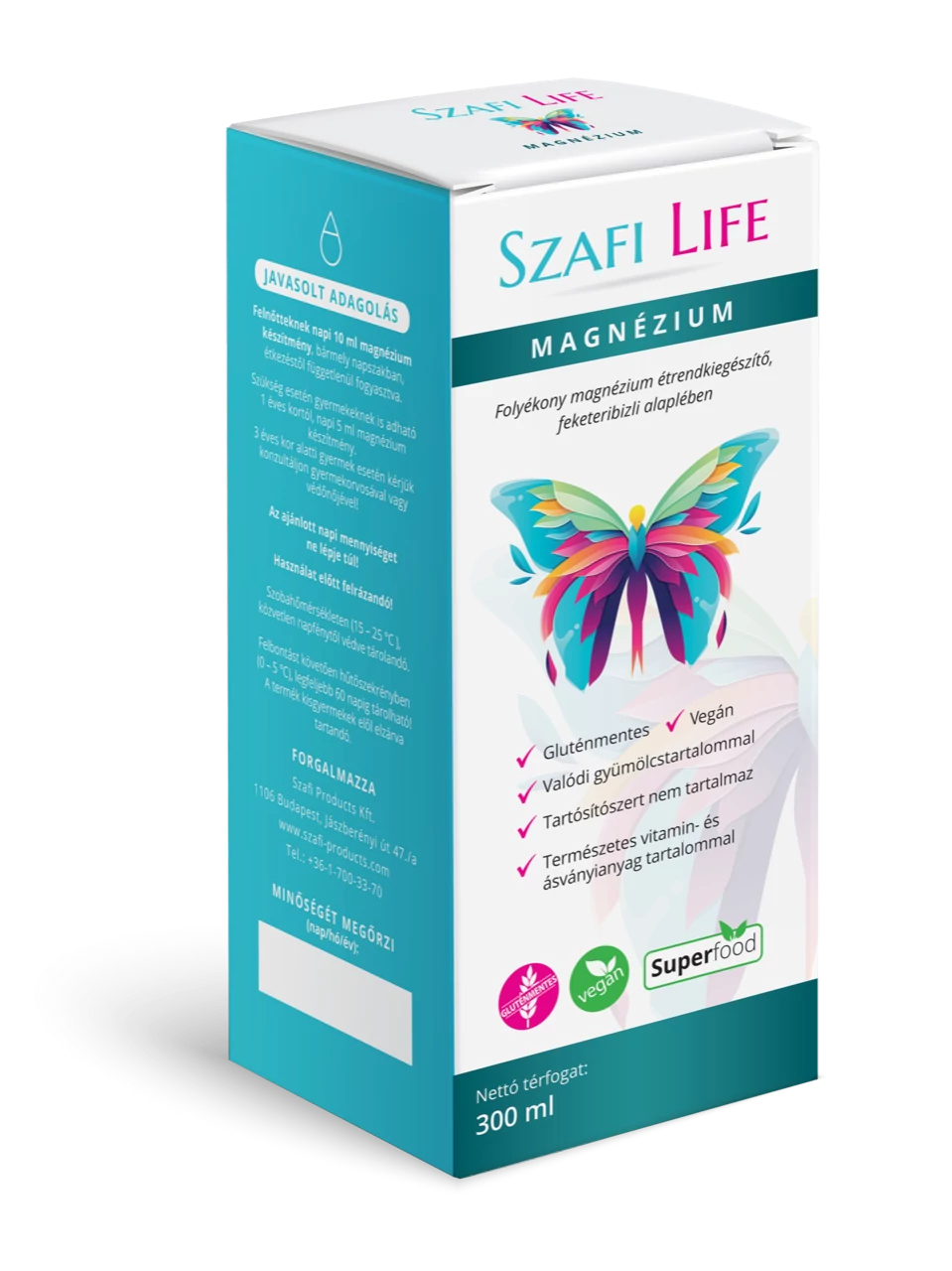 Szafi Life Magnézium 300 ml (gluténmentes)
