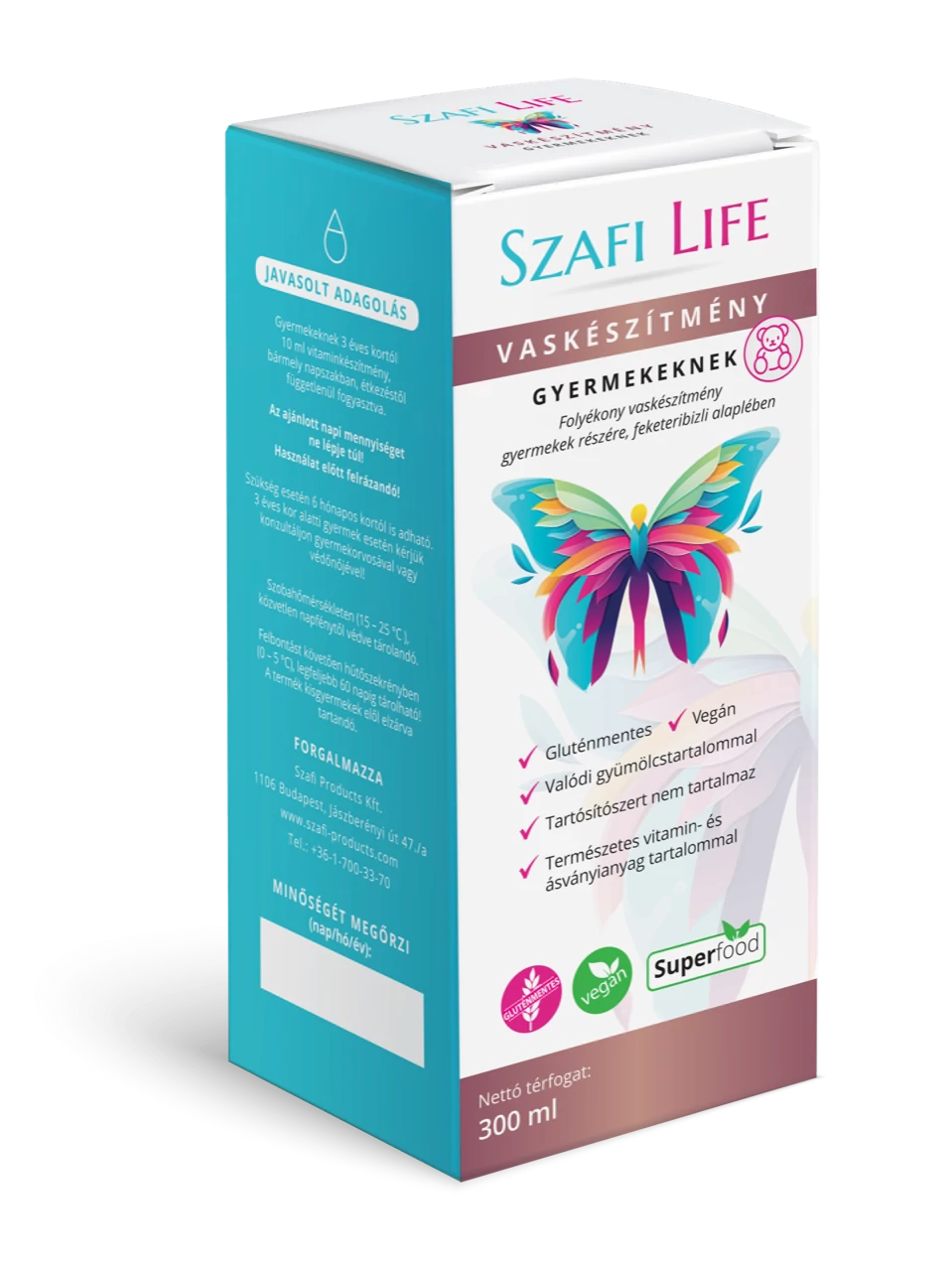 Szafi Life Vaskészítmény gyermekeknek 300ml (gluténmentes)