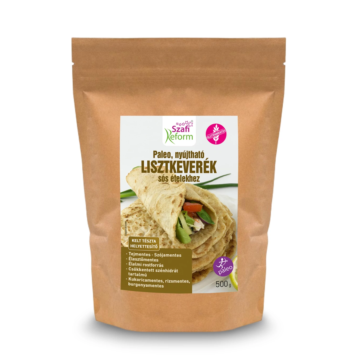 Szafi Reform Nyújtható sós kelt tészta helyettesítő liszt (gluténmentes, paleo és vegán) 500 g
