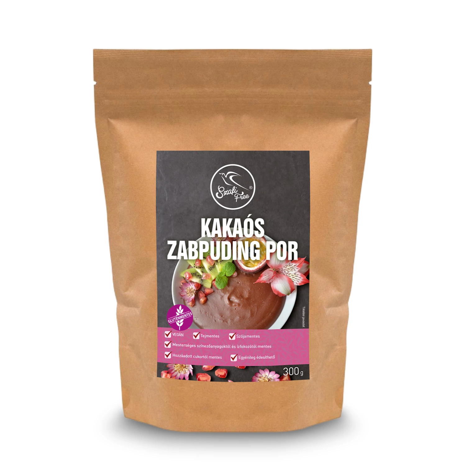 Szafi Free Kakaós zabpuding por 300 g (gluténmentes, tejmentes, kukoricamentes, szójamentes)