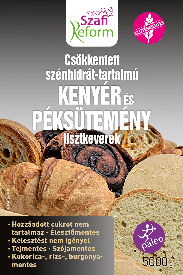 Szafi Reform csökkentett ch-tartalmú kenyér és péksütemény lisztkeverék (gluténmentes) 5000g