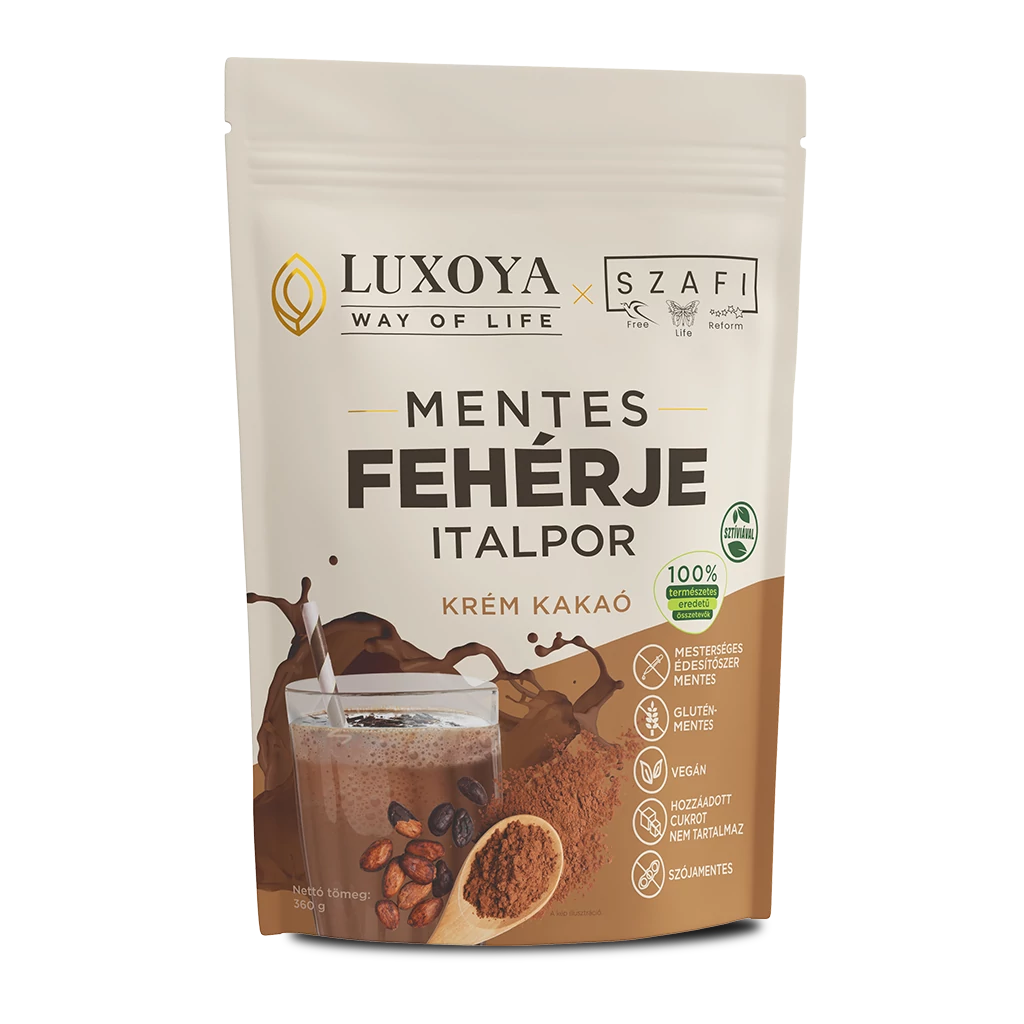 Luxoya x Szafi Mentes Fehérje italpor - Kakaó 360g (gluténmentes)