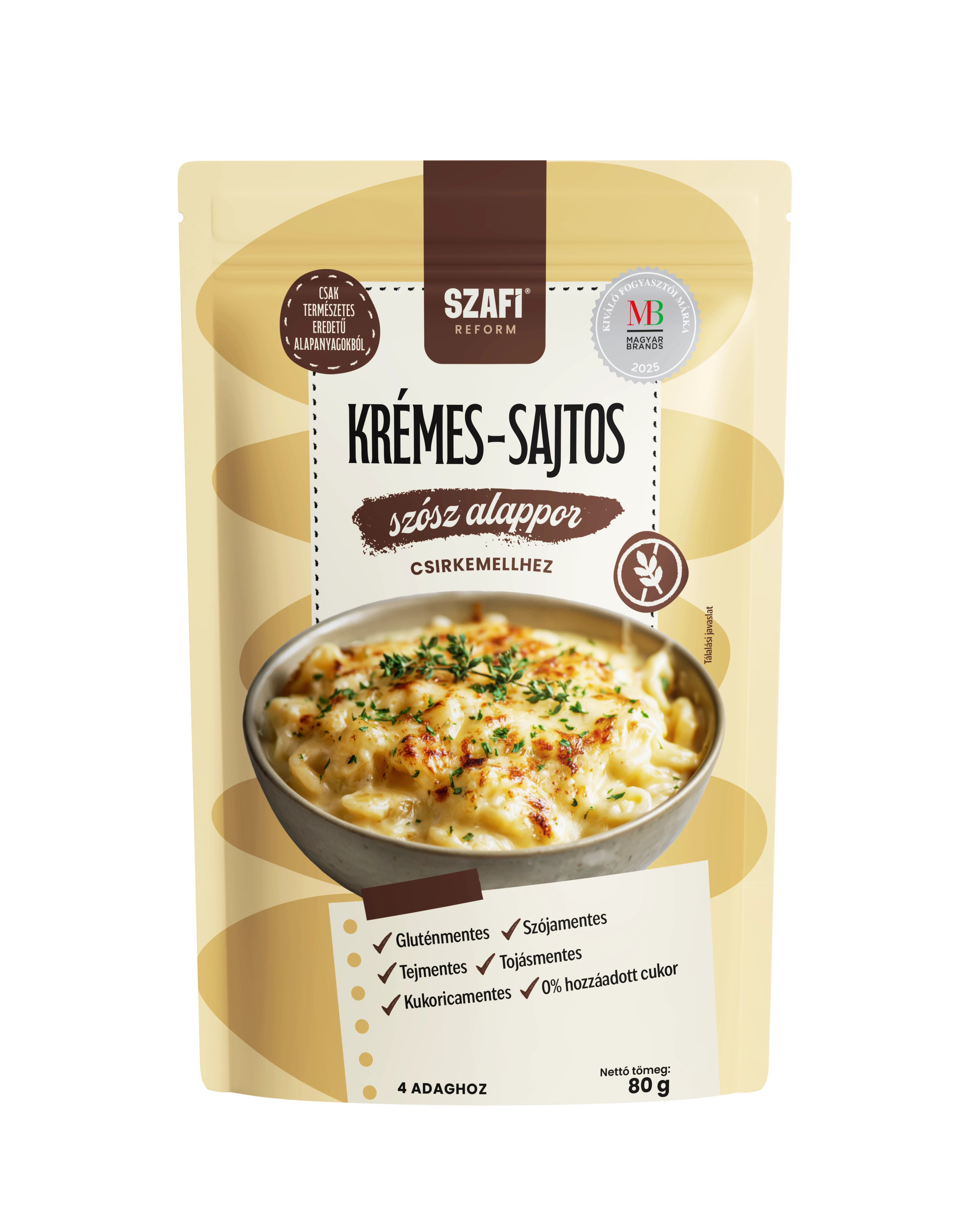 Szafi Reform Poralap krémes-sajtos csirkemellhez (gluténmentes) 80g