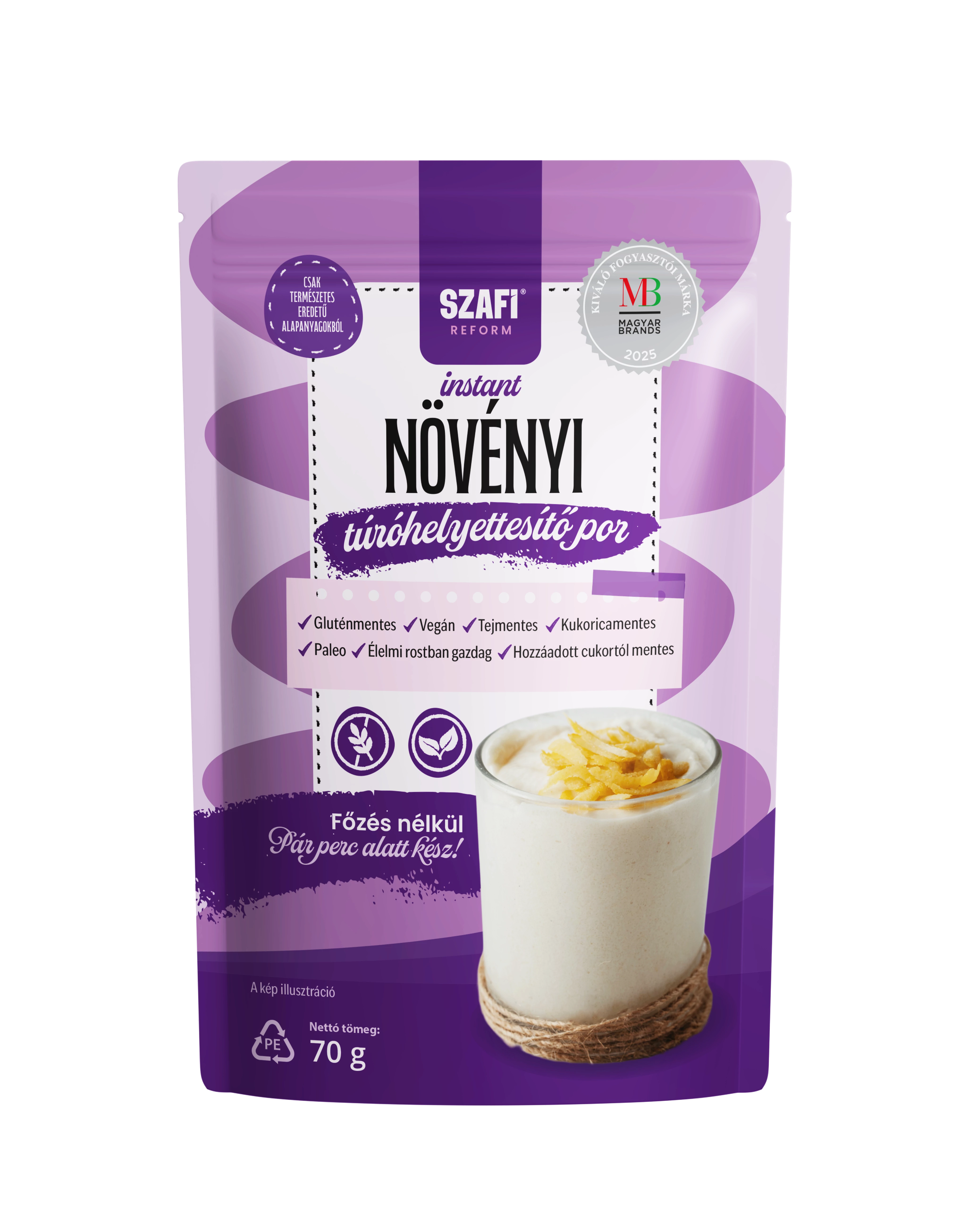 Szafi Reform Instant növényi túróhelyettesítő por (gluténmentes) 70g